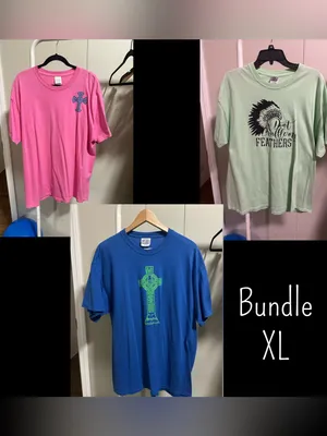 Bundle of 3 graphic tees size XL shortsleeve Christian country western headdress thumbnail 2