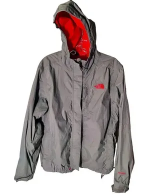 The North Face Shell Hyvent Jacket Gray Pink Lining Size Medium Women’s thumbnail 1