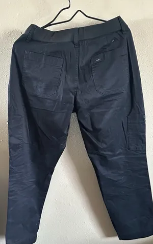 Lee Women's Straight Leg Flat Front Pants Button Accents Black Size 8 S thumbnail 3