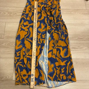 La Ligne Imogen Dress Silk Faux Wrap Floral Keyhole Maxi Dress Size L *FLAW thumbnail 8