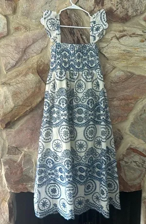 Commense Semi-Sheer Boho Floral Back Cutout Dress size M thumbnail 3