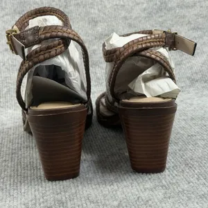 Giani Bernini Size-8.5M Renaee Women's Brown Woven Block Heel Sandals thumbnail 11