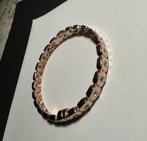 Premier Designs Rose Gold & Rhinestone Hinged Bangle Bracelet 7 Inch thumbnail 10