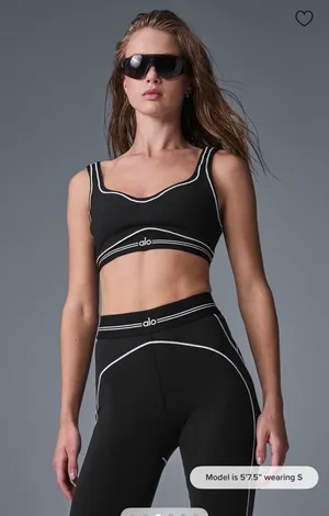 Alo Yoga Airbrush Heart Throb Bra thumbnail 1