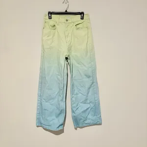 Urban Outfitters BDG High Wide‎ Relaxed Jean Ombre Green Blue 29 Waist thumbnail 2