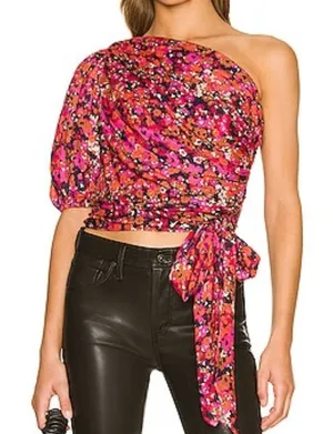 Amanda Uprichard Bexley One Shoulder Top Size M thumbnail 1
