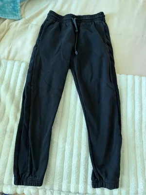 Aritzia TNA Cozy Black Jogger Boyfriend fleece Sweatpants thumbnail 7