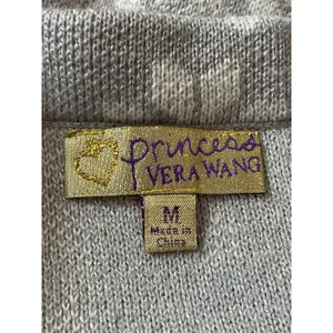 Princess Vera Wang Pleated Gray Sparkle Snowflake Knit Sweater Skirt M NWT thumbnail 6