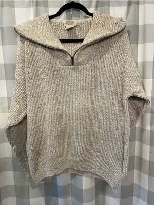 Sundance Men’s Zip-Up Shawl Collar Sweater - Light Beige thumbnail 1