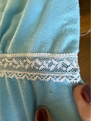 Victoria's Secret Angel Light Blue Lace Trim Slip Dress Size M thumbnail 7
