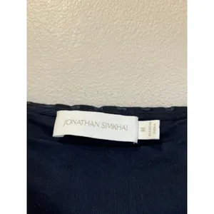 Jonathan Simkhai Navy‎ Blue Fit & Flare Dress Side Zip Size M Mini thumbnail 4