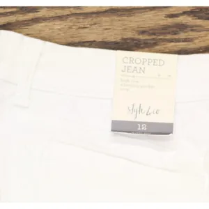 NWT Style & Co Womens High Rise Cropped Jeans White 12 thumbnail 6