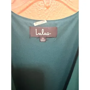 Lulus Teal Green Long Sleeve Wrap Maxi‎ Dress Size Small READ thumbnail 6