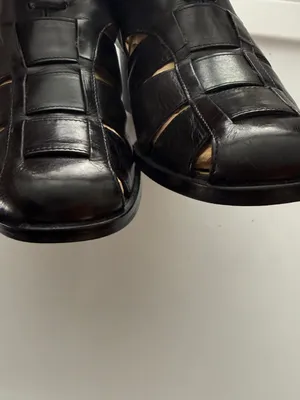 Enzo Angiolini Black Cutout Lace-Up Women's Heel Loafers Leather 7.5M thumbnail 5