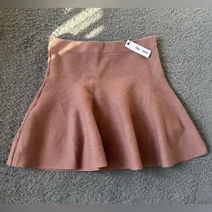 Day + Moon brown ribbed flowy sweater skirt, size M Size M thumbnail 4