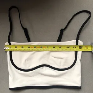 Alo Yoga Airbrush Streamlined Bra Tank Ivory/Black XS thumbnail 4