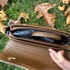 Unisex Brown Saddle Bag / camera bag with Wide Strap crossbody thumbnail 15