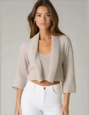 LOFT Womens Sweater Size Small Gold Sparkle Beige Silver Cardigan Ann Taylor NEW thumbnail 1