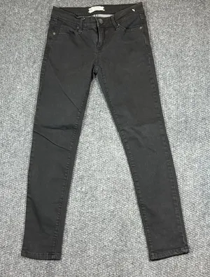 Free People Jeans Womens Sz 25 black Mid‎ Rise Straight Leg thumbnail 1