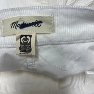 Madewell Emmett Wide Leg Corduroy‎ Pants Winter White Women's Size 25 thumbnail 11