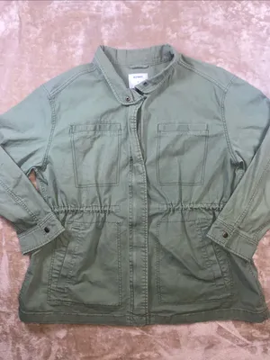 Old Navy Green Stand-Collar Utility Jacket thumbnail 1