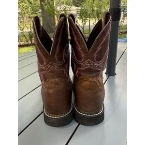 Justin Boots Gypsy Women’s Western Cowgirl Boots Brown Pink Stitching L9903 Size 7B thumbnail 4