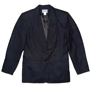 Vintage‎ 80s Pendleton Black Virgin Wool Blazer Minimalist Business Career thumbnail 1