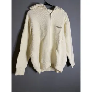 Aelfric Eden White Cowl Turtle Neck 1/4 Zip Sweater Size Small NWT thumbnail 2