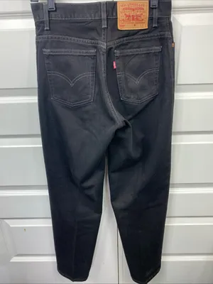 Vintage Y2K Levis 550 Relaxed Fit Tapered Leg JeansWomen 6 Reg S Black High Rise thumbnail 3