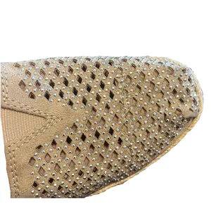 BOBS From Skechers Memory Foam Tan Espadrilles Rhinestone Wedge Platform Women 5 thumbnail 3