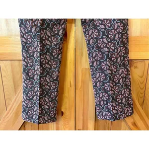 Anthropologie The Essential Slim Pant Brown Motif Floral Ankle Womens Size 4 nwt thumbnail 6