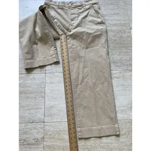 Madewell Wide Leg High‎ Raise Tailored Pants Womens Size 30 Light Yellow thumbnail 4