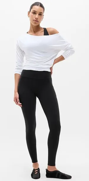 Athleta salutation stash tights black leggings high rise thumbnail 1