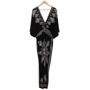 Unbranded Maxi Dress Womens 3X Black Medallion Print Excellent thumbnail 4