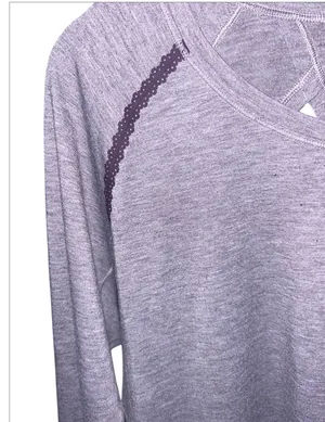 Lululemon Stop Drop & Squat Long Sleeve in Heathered Black Currant Sz 10/12 thumbnail 5