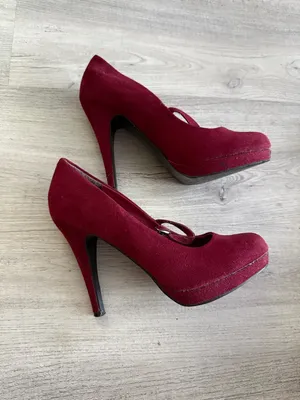 Transit Wine Faux Suede Mary Jane Heels with Buckle Size 7.5 thumbnail 2