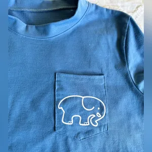 Ivory Ella XS Blue Long-Sleeved T-Shirt with Pocket thumbnail 3