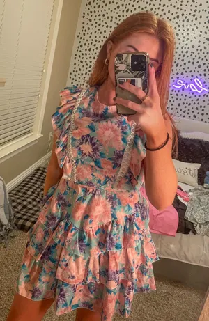Floral Mini Dress Multi thumbnail 1