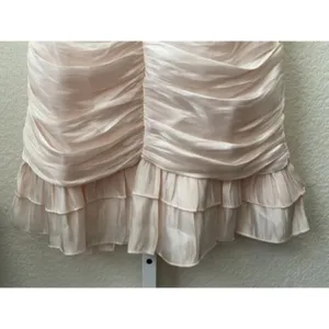 👗‎ NWT Akira Light Pink Halter Gathered and Ruffled Dress | Size S 👗 thumbnail 3
