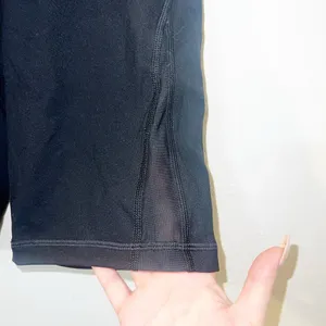 Offline by Aerie goals black high rise pull on mesh detail biker shorts thumbnail 3