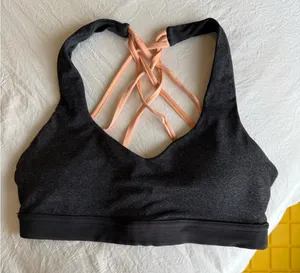 Forever 21 Black and Peach Sports Bra thumbnail 1
