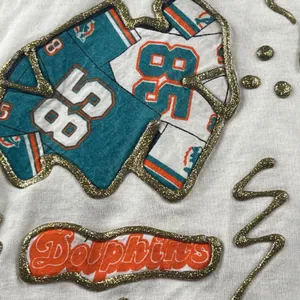 Vintage Miami Dolphins NFL Football Fan Homemade Tee Shirt‎ Adult Medium 50/50 thumbnail 3