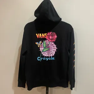 Vans X Crayola Graphic Print Black Hoodie Size Small thumbnail 2