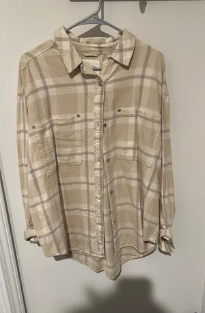 Aerie Oversized Flannel Shacket thumbnail 1