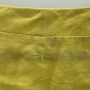 Tyler Boe Linen Tunic Top Women's Medium Citron Yellow V Neck 3/4‎ Sleeve thumbnail 5