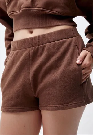 PacSun brown  sweatshorts thumbnail 1