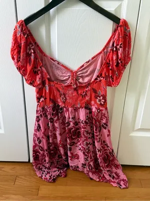 Free People La Bamba Babydoll Top in Hawaiian Sunset Combo thumbnail 3