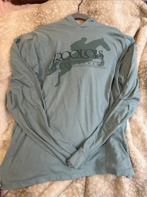Iroquois Steeplechase Hooded Long Sleeve Shirt - Sage Green thumbnail 1