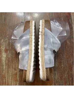 DV Dolce Vita Carther Tie Dye Slide Sandals Women's Size 8 Gray Blue Platform thumbnail 7