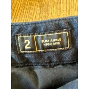 GAP Women’s Size 2 Slim Ankle High Rise Navy Blue Pants Chinos thumbnail 7